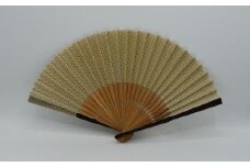 能登上布　扇子（蚊絣サビ色）