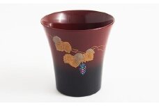 金沢漆器　ぐい呑み　加賀蒔絵　曙杯　ぶどう