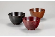 山中漆器　欅4.0飯椀　駒形　3個セット（朱摺・黒摺・摺漆）