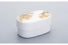 山中漆器　花丸春秋小判弁当（白）