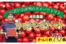 【人気のスイーツトマト】本田農園のかがやきトマト2箱（約70個）とまと 甘い 野菜 