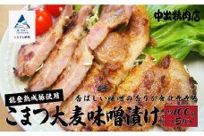 豚肉【香ばしい味噌の香りが食欲そそる】能登熟成豚 こまつ大麦味噌漬け ５枚入り 【能登半島地震復興支援】冷凍
