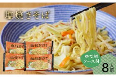 【小松のソウルフード】小松名物「塩焼きそば」 （蒸し麺 ソース付 ８人前）