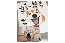 ペット似顔絵色紙（１ペット）