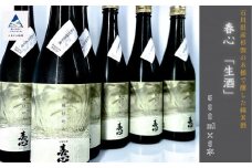 日本酒 お酒 国産米 石川県産杉製の木桶で醸した純米酒　春心「生酒」 500ｍｌ×6本