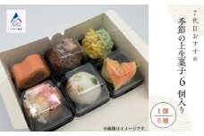 和菓子 お菓子 詰合せ 老舗和菓子屋《 7代目おすすめ》季節の上生菓子 6個入り