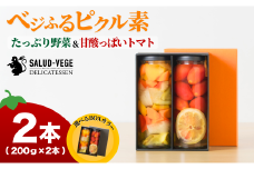 ベジふるピクル素たっぷり野菜＆甘酸っぱいトマト ２本セット 【サルーベジ】ピクルス
