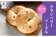 クランベリーベーグル10個セット 【Bikke】 パン 冷凍 石川県 小松市