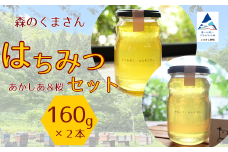 はちみつセット あかしあ＆桜 160g×2本 ハチミツ アカシア 小松市 石川県 【森のくまさん】