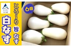 【季節限定】のうちゃんファームの白なす 6個 ナス 茄子 野菜