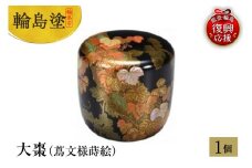 輪島塗　大棗（蔦文様蒔絵）