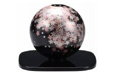 輪島塗　丸花器（桜沈金）