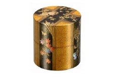 輪島塗　中次（花鳥蒔絵）