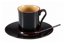 輪島塗　コーヒーカップ（溜）