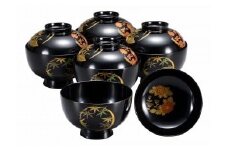 輪島塗　煮物椀（四君子蒔絵）