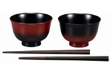 輪島塗　夫婦椀セット（曙）