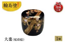 輪島塗　大棗（桜蒔絵）
