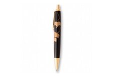 輪島塗〈大藤漆器店〉ボールペン　黒　蔦蒔絵［髙島屋選定品］
