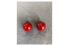 うるし玉（真紅）（ピアス or イヤリング）