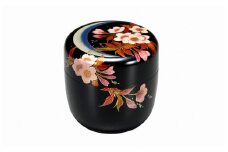 輪島塗　中棗（桜に月蒔絵）