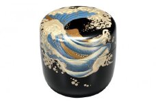 輪島塗　大棗（神奈川沖浪裏蒔絵）
