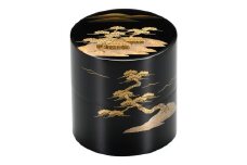 輪島塗　中次（山水蒔絵）