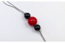 輪島うるし塗　Ｙ字ネックレス（漆塗）　サンゴ（赤色）