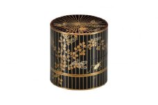 輪島塗　中次（虫籠に秋草）