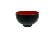 〈慶塚漆器工房〉三輪型汁椀　黒内朱 [高島屋選定品]