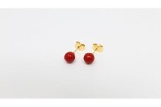 輪島でうまれた うるしのピアス　あかね（赤）