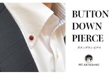 ボタンダウンピアス Lady Bird 赤  てんとう虫 白蝶貝 漆 蒔絵 ドレスピアス ピンブローチ タイタック アクセサリー  伝統工芸 工芸品  うるしアート 復興 震災 コロナ 能登半島地震復興支援 北陸新幹線 F6P-0353
