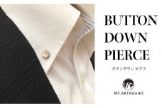 ボタンダウンピアス Punto B  点 白蝶貝 漆 蒔絵 ドレスピアス ピンブローチ タイタック アクセサリー ギフト 伝統工芸 工芸品 国産 日本製 うるしアート 復興 震災 コロナ 能登半島地震復興支援 北陸新幹線 F6P-0369 クラウドファンディング 実施中 GCF