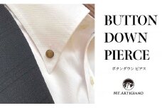 ボタンダウンピアス Traditional 波  青海波 黒蝶貝 漆 蒔絵 ドレスピアス ピンブローチ タイタック アクセサリー  伝統工芸 工芸品うるしアート 復興 震災 コロナ 能登半島地震復興支援 北陸新幹線 F6P-0371 クラウドファンディング 実施中 GCF