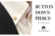 ボタンダウンピアス Skull A  ドクロ 白蝶貝 漆 蒔絵 ドレスピアス ピンブローチ タイタック アクセサリー  伝統工芸 工芸品 国産 日本製 うるしアート 復興 震災 コロナ 能登半島地震復興支援 北陸新幹線 F6P-0375 クラウドファンディング 実施中 GCF