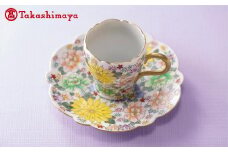 加賀九谷焼〈鈴木朋子〉時は春デミタスカップ＆ソーサー【高島屋選定品】［60C0751］ F6P-1575 クラウドファンディング 実施中 GCF