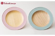 〈浅田漆器工芸〉うつろいウッドプレート２枚セット　シルキーピング＆グリーンパールナチュラル【高島屋選定品】[58C0742] F6P-1601 クラウドファンディング 実施中 GCF