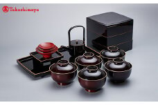〈北市漆器店〉溜渕金迎春３点セット【高島屋選定品】[60C0574] F6P-1604 クラウドファンディング 実施中 GCF