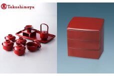 〈北市漆器店〉山中漆器　手塗うるし屠蘇器、三段重、うるし塗吸物椀3点セット【高島屋選定品】[60C0261] F6P-1652 クラウドファンディング 実施中 GCF