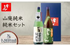 常きげん 山廃純米・純米セット 1800ml×2本 JY-50 ギフトセット 飲み比べ セット 1.8L 国産 日本酒 純米 純米酒 ご当地 地酒 酒 アルコール 鹿野酒造 贈り物 ギフト F6P-1735