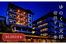 ゆのくに天祥 宿泊ギフト券 30,000円分 宿泊券 旅行 クーポン 利用券 ギフト券 旅行クーポン 宿泊 宿 旅館 ホテル レジャー 体験 観光 トラベル 復興 震災 コロナ 能登半島地震復興支援 北陸新幹線 F6P-2017