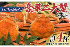 【先行予約】【冷蔵発送】<石川の海の宝>豪華二大蟹セット（加能ガニ1杯・香箱ガニ3杯） 2025年11月上旬以降発送 蟹 カニ かに ずわい 石川 加賀 F6P-2484 クラウドファンディング 実施中 GCF