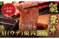 【和牛セレブ】能登牛　牛肩（ウデ） 焼肉 500g 牛肉 最高級 肩肉 うで肉 シャクシ 焼肉 黒毛和牛 能登牛 和牛セレブ F6P-2145 クラウドファンディング 実施中 GCF