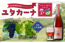 飲みやすいロゼスパークリングワイン ユタカーナ（750ml）　赤白それぞれ世界三大品種のブドウ／ピノ・ノワール／ソーヴィニヨン・ブラン（各1房）セット スパークリング ぶどう ブドウ 葡萄 ワイン 酒 アルコール アルコール飲料 F6P-2526