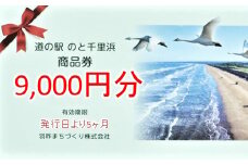  商品券 9000円 道の駅のと千里浜オリジナル商品券 クーポン券 金券 ギフト券 プレゼント 贈答品 贈り物 地域振興券 地域商品券 商品交換券 道の駅利用券 観光地 千里浜なぎさドライブウェイ 千里浜海岸 石川県 羽咋 能登 災害復興 復興支援