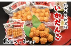  練り物 名物 いか 団子 12個 × 4袋 計 48個 手作り プリプリ おつまみ 冷めても 美味しい 晩酌 家飲み 宅飲み お酒 ビール 合う 晩御飯 おかず 海鮮 ゲソ 魚肉 練物 いか団子 おすすめ シンプル 逸品 人気 父の日 おいしい つまみ 居酒屋メニュー 酒の肴