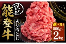 訳あり 能登牛 切り落とし 500g とろける 食感 希少 ブランド和牛 簡易包装 冷凍 石川 羽咋 能登 国産 能登半島 災害支援 復興支援 災害復興