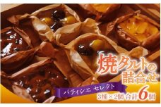 パティシエセレクト 焼きタルト詰め合わせ 3種 × 2個 計6個 /スイーツ デザート 洋菓子 菓子 おやつ りんご いちじく 栗 あんず タルト プレゼント 手土産 冷凍