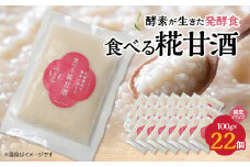 食べる糀甘酒 100g 真空パック 22個 冷凍 ★生きた発酵食 ★8mmの薄さ ★8ヶ月保存OK【1383306】