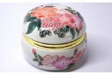 [№5784-0121]九谷焼オルゴール　花ごよみ