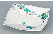 [№5784-0162]九谷焼8号盛皿　色絵野ぶどう